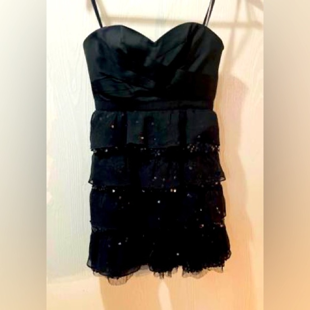 BCBG Ruffle Sequins Dress